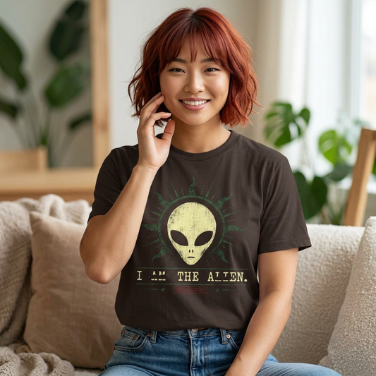 Alien Sayings T-Shirt — "Just write about this design after I am alien" Graphic Tee