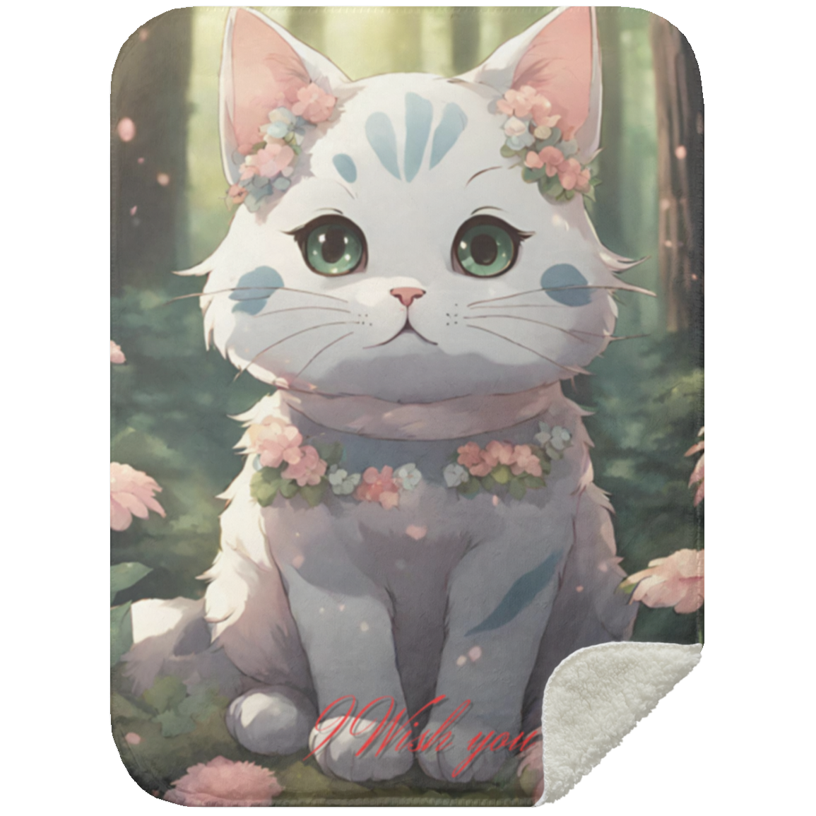 Linda manta Sherpa para gatos | Blanco