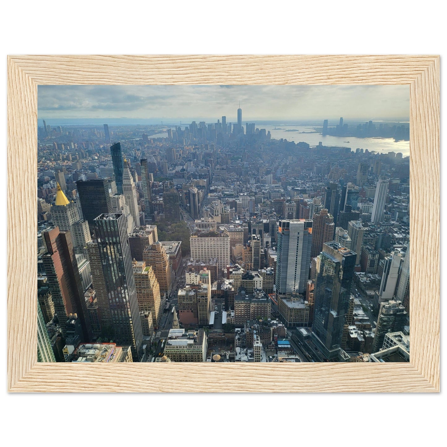 New York City Premium Paper Wooden Framed Poster Wall Art