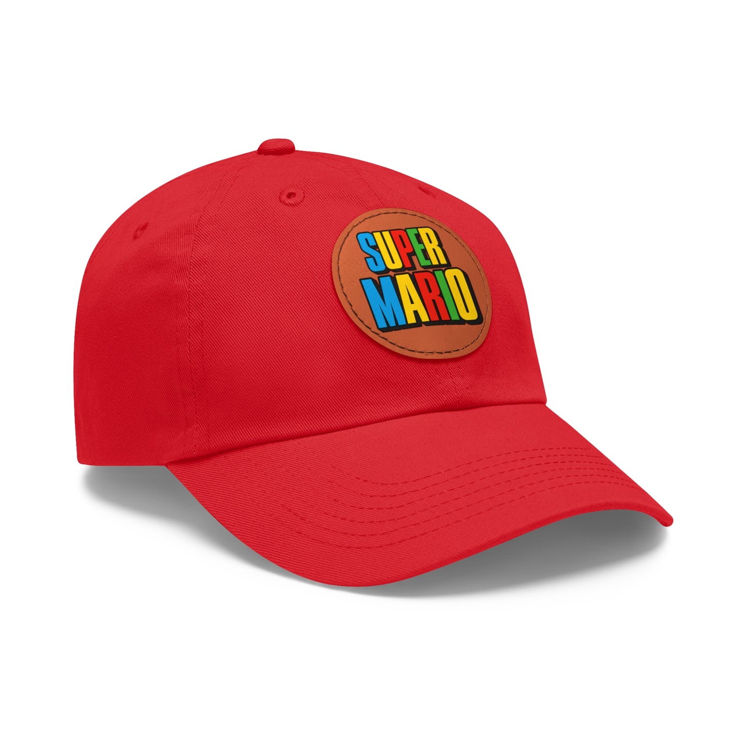 Mario Hat with Leather Patch (Round)