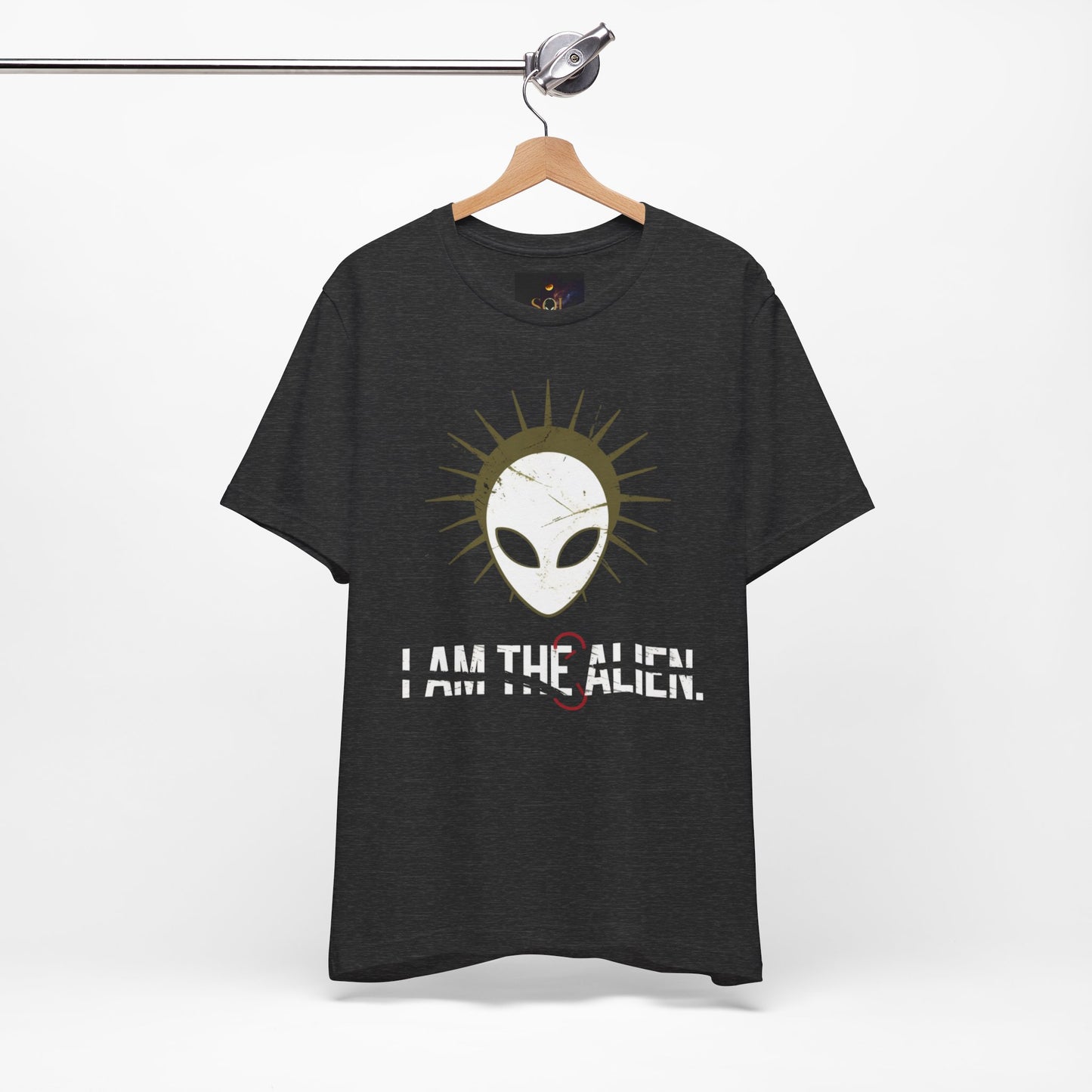 I AM THE ALIEN T-Shirt — Funny Minimalist UFO Conspiracy Tee for UFO Enthusiasts