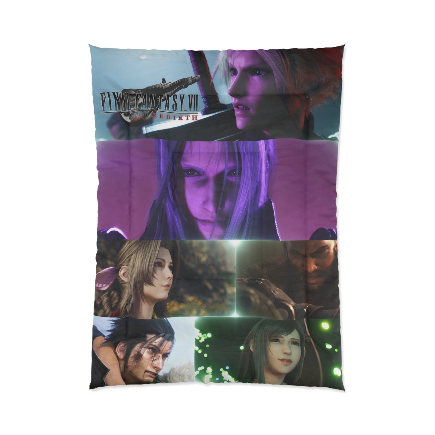 Final Fantasy VII Remake Rebirth | Cloud Aerith Tifa Sephiroth Zack group | Blanket Comforter