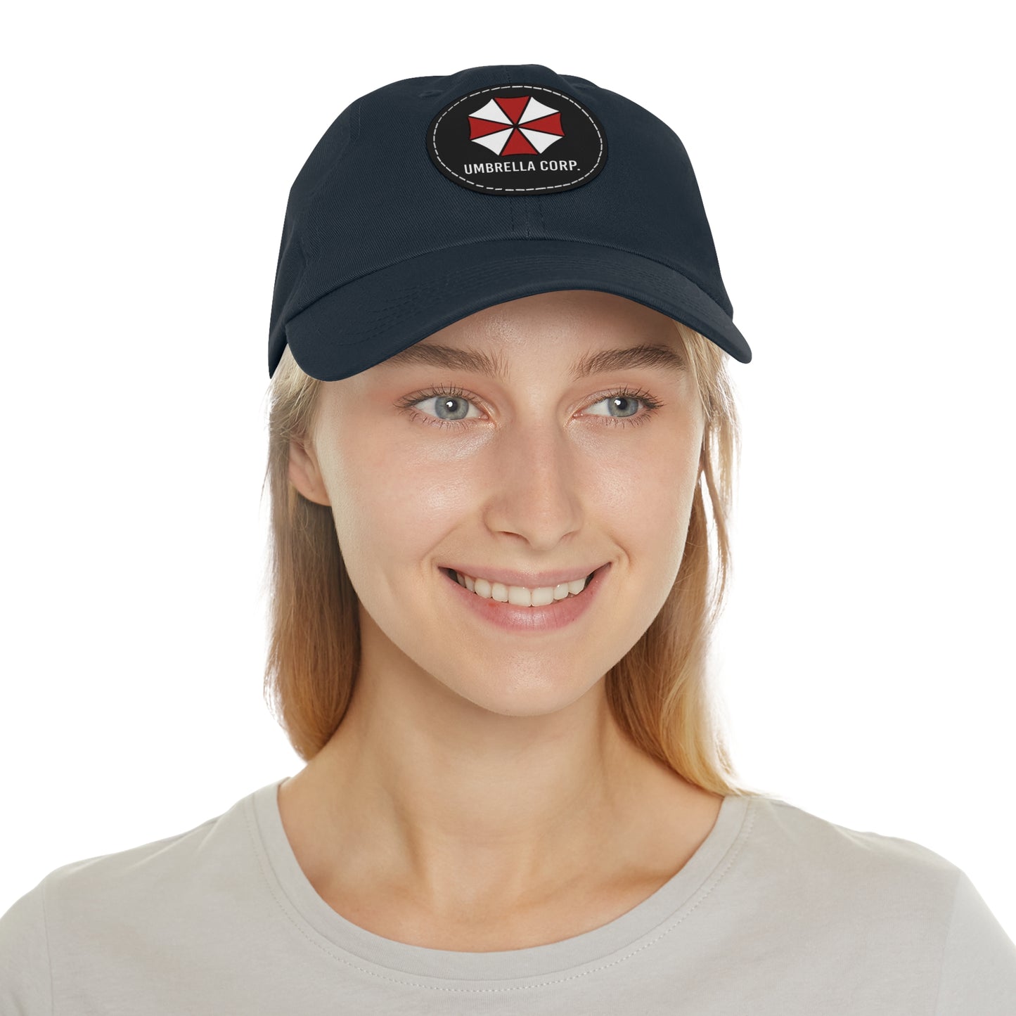 Resident Evil Umbrella Corp. Hat with Leather Patch (Round)