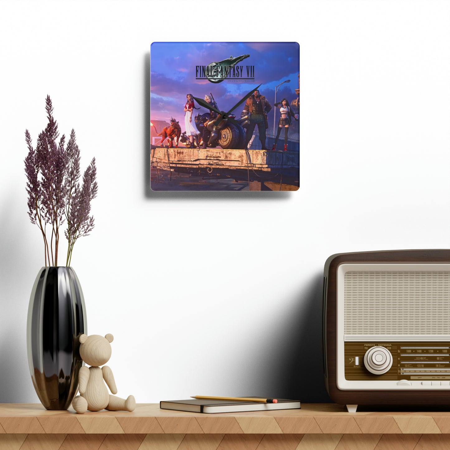 Final Fantasy VII Remake Rebirth | Acrylic Wall Clock | Game Gift | Franchise Art