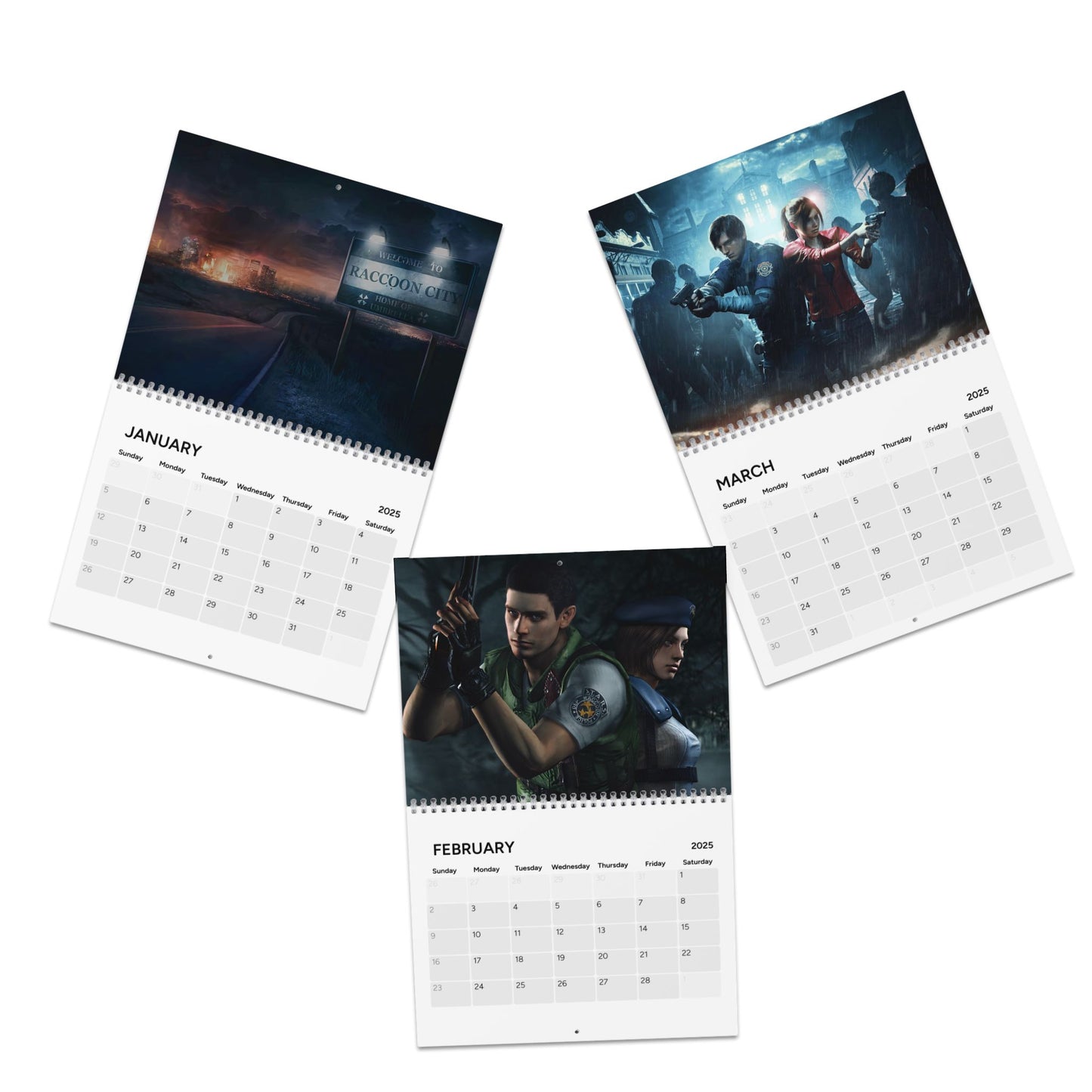 Resident Evil Franchise 2025 Wall Calendar, Video Game Calendar, Gamer Gift, Geek Decor, Horror,Game Gift Fan Made Great Quality,