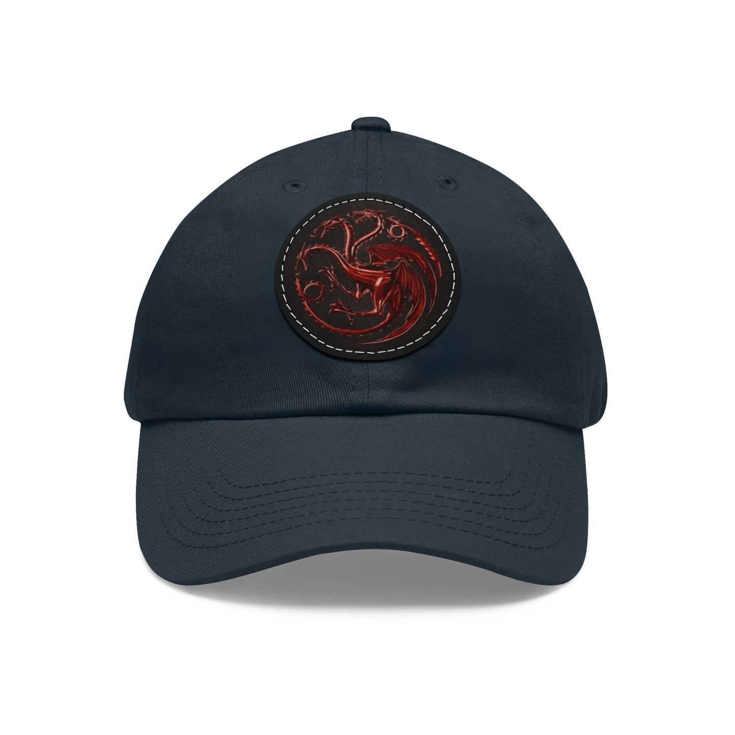 House Of The Dragon Hat with Leather Patch (Round)