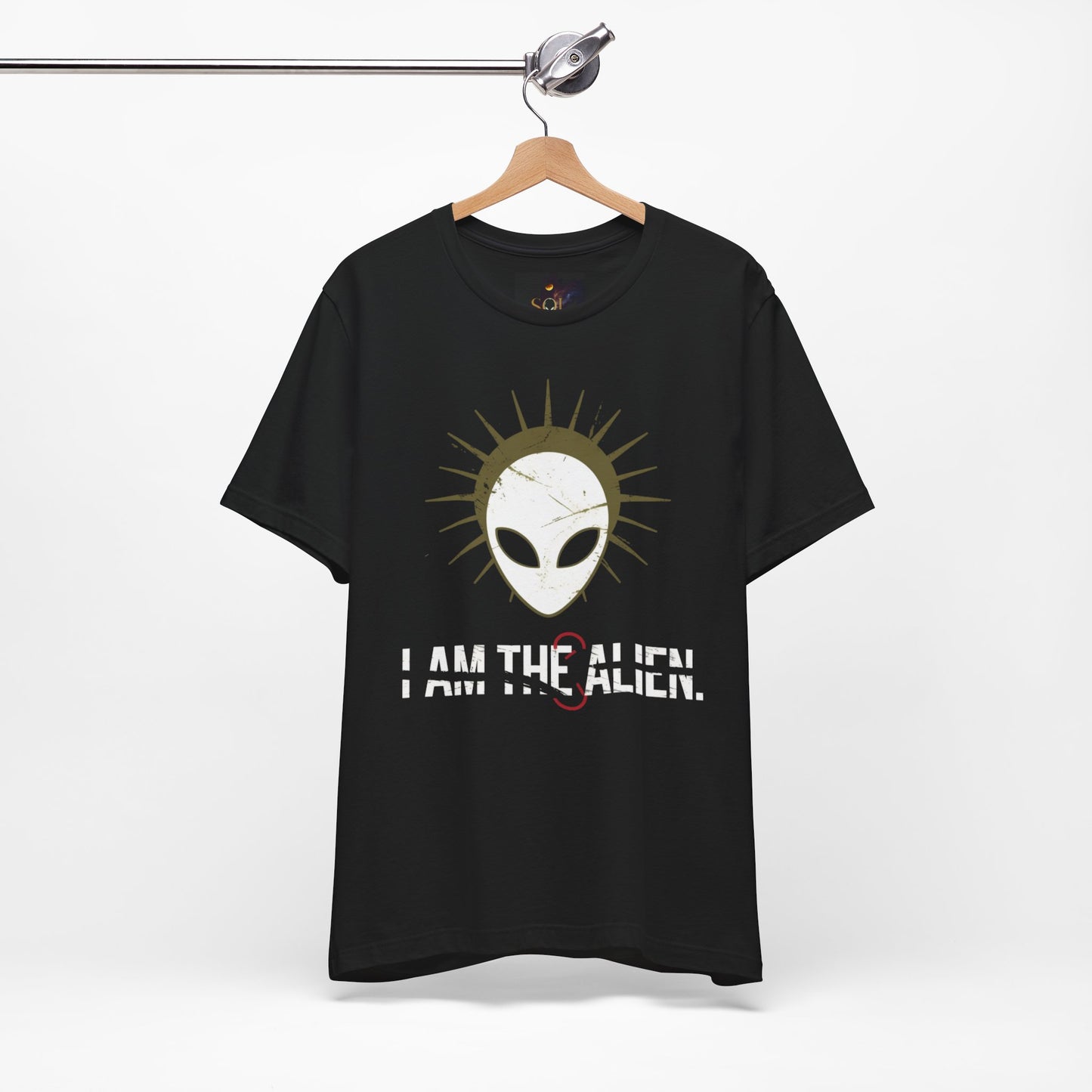 I AM THE ALIEN T-Shirt — Funny Minimalist UFO Conspiracy Tee for UFO Enthusiasts