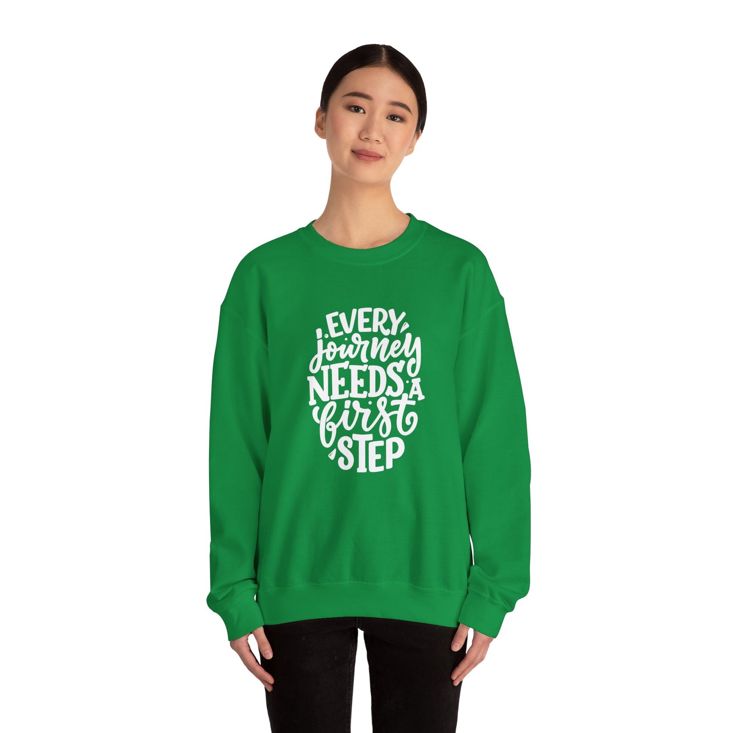 Every Journey Needs First Step Unisex Heavy Blend™ Crewneck Sweatshirt