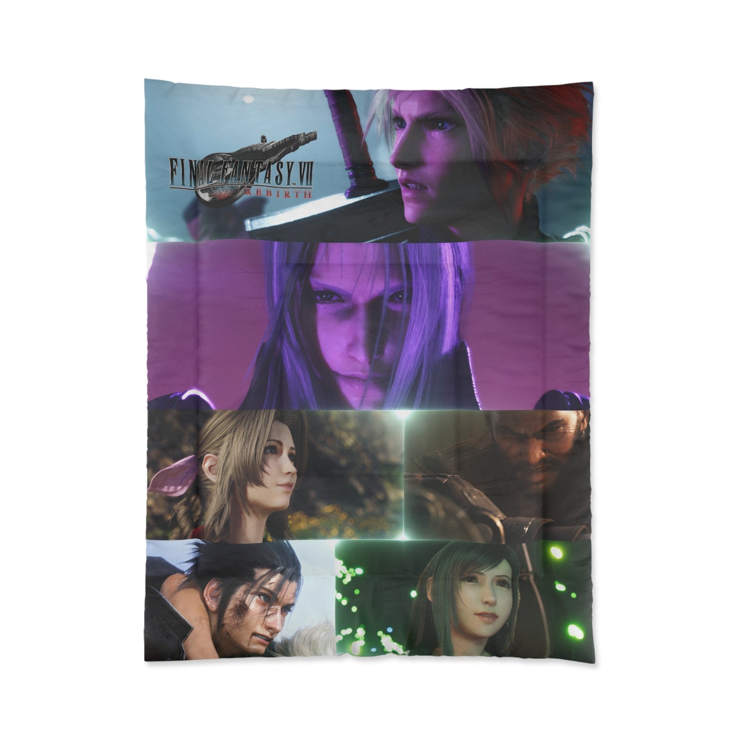 Final Fantasy VII Remake Rebirth | Cloud Aerith Tifa Sephiroth Zack group | Blanket Comforter