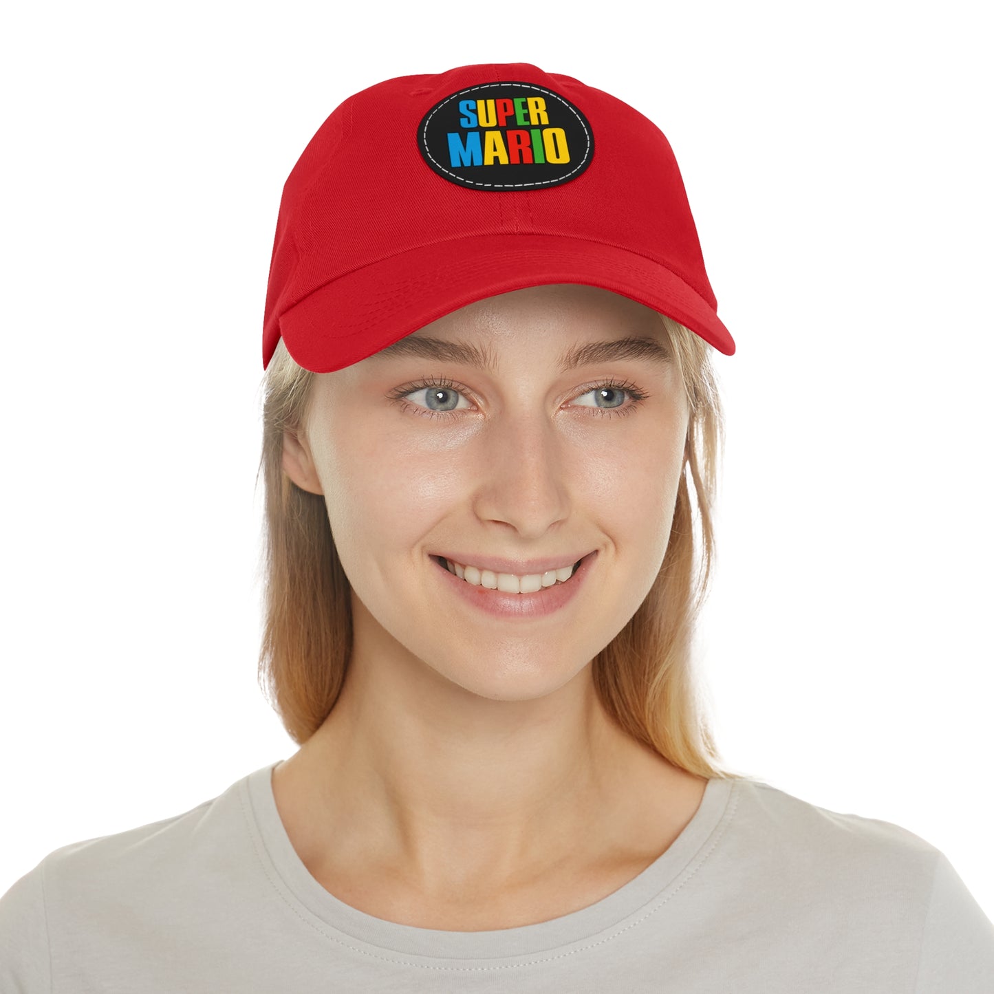 Mario Hat with Leather Patch (Round)