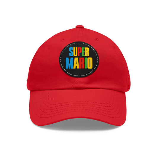 Mario Hat with Leather Patch (Round)