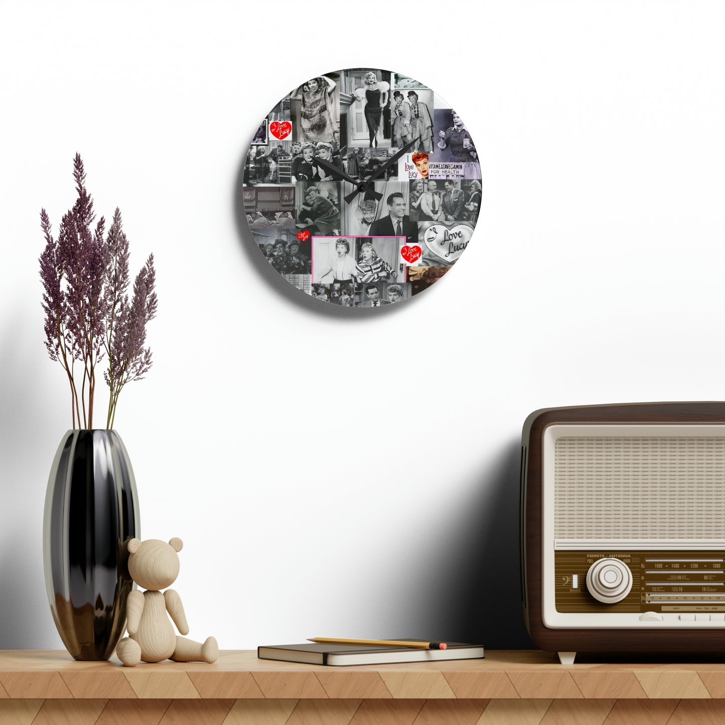 I Love Lucy Art | Acrylic Wall Clock | TV Classic | Gift