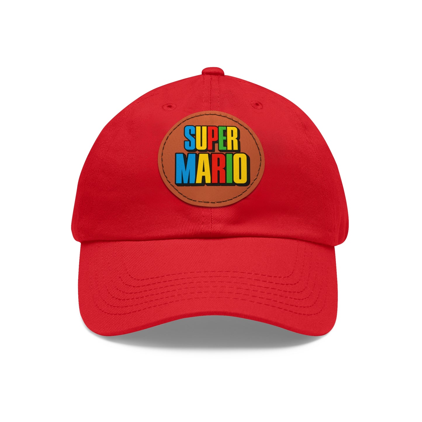 Mario Hat with Leather Patch (Round)