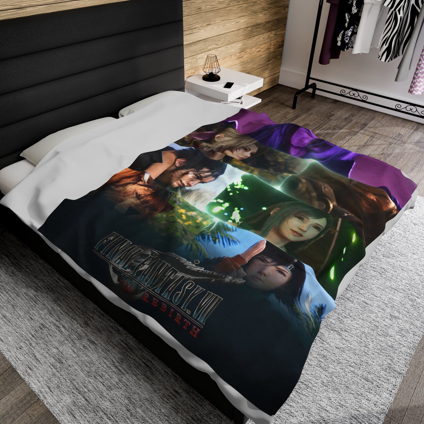 Final Fantasy VII Remake Rebirth | Aerith Tifa Yuffie Red XIII Barret Sephiroth| Velveteen Plush Blanket