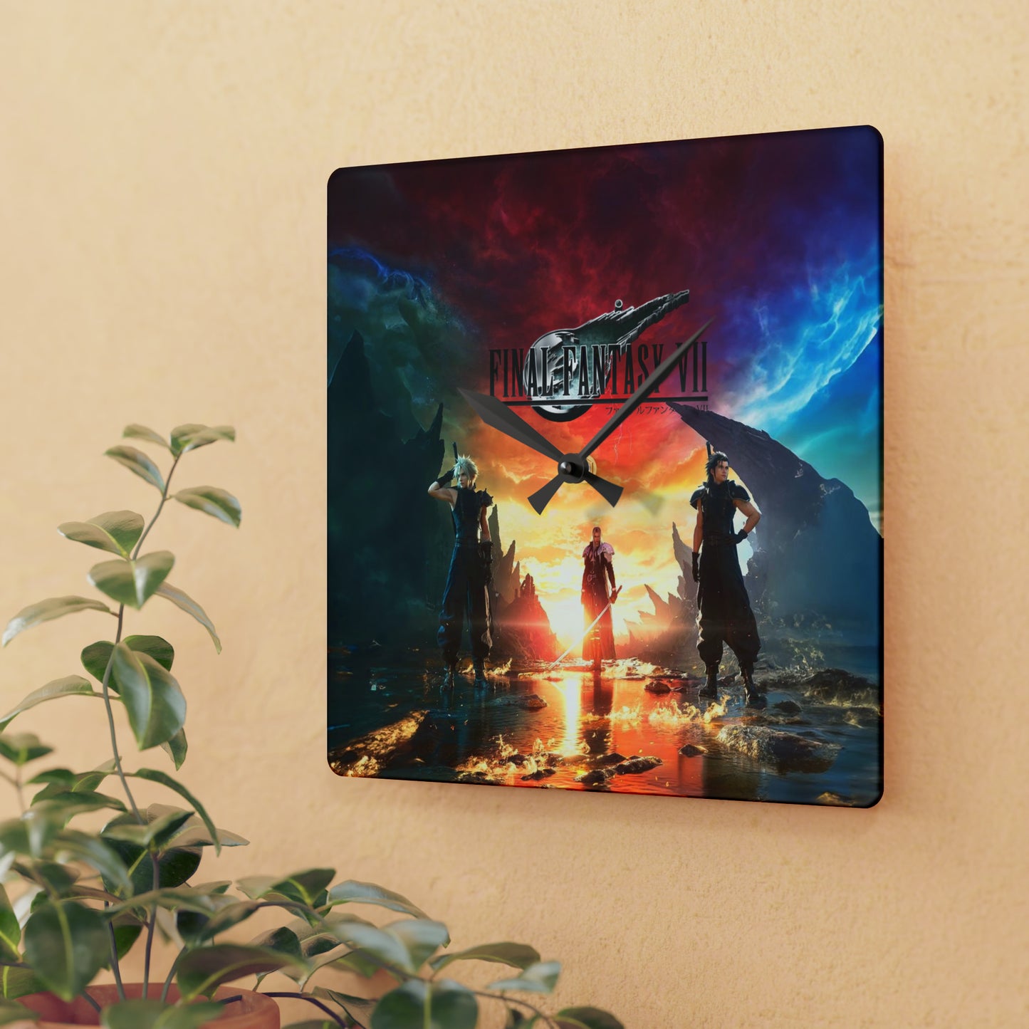 Final Fantasy VII Remake Rebirth | Acrylic Wall Clock | Game Gift | Franchise Art