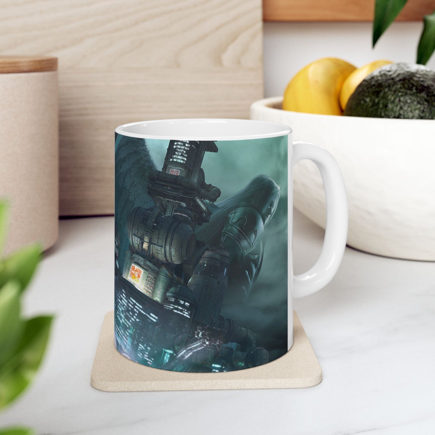 Final Fantasy VII Remake Rebirth Ceramic Mug, Game Gift, Gamer Mug, Video Game Gift, Geek Mug, Gaming Cup, RPG Mug