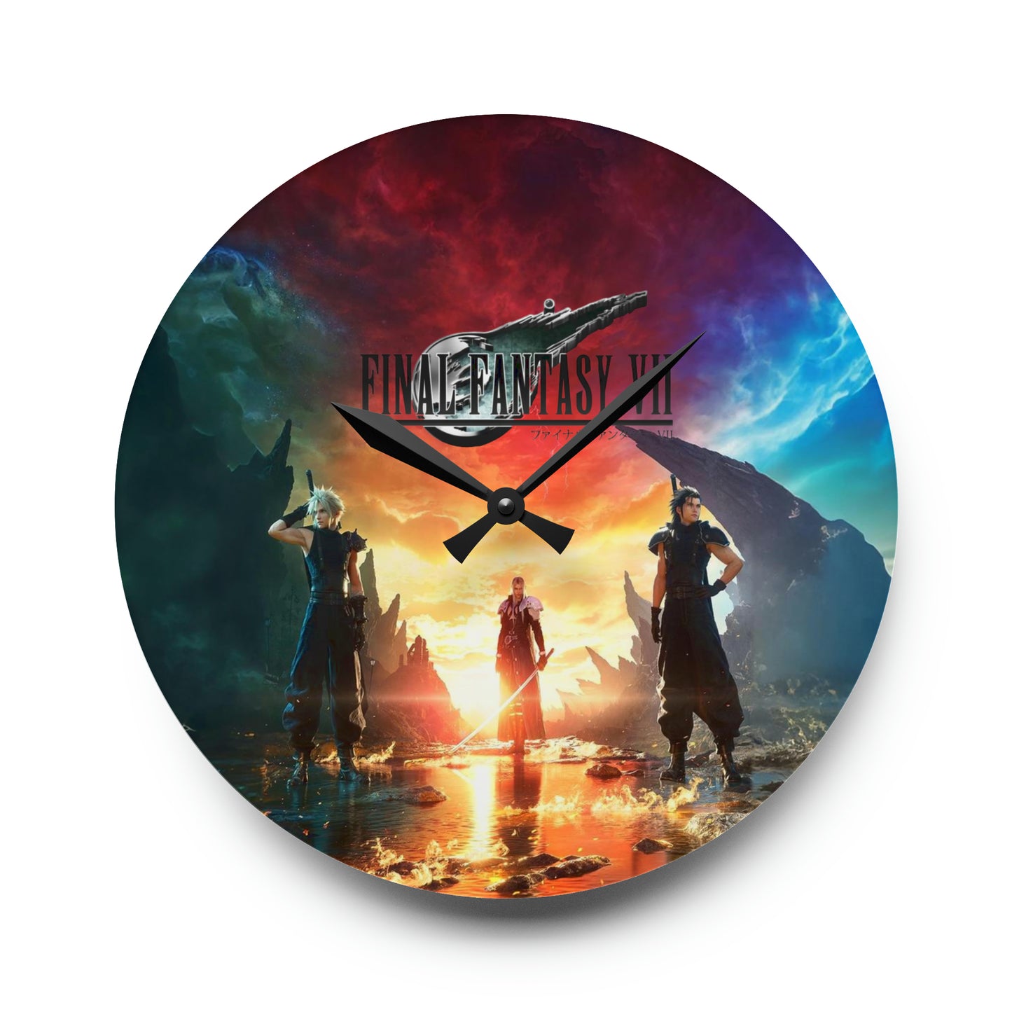 Final Fantasy VII Remake Rebirth | Acrylic Wall Clock | Game Gift | Franchise Art