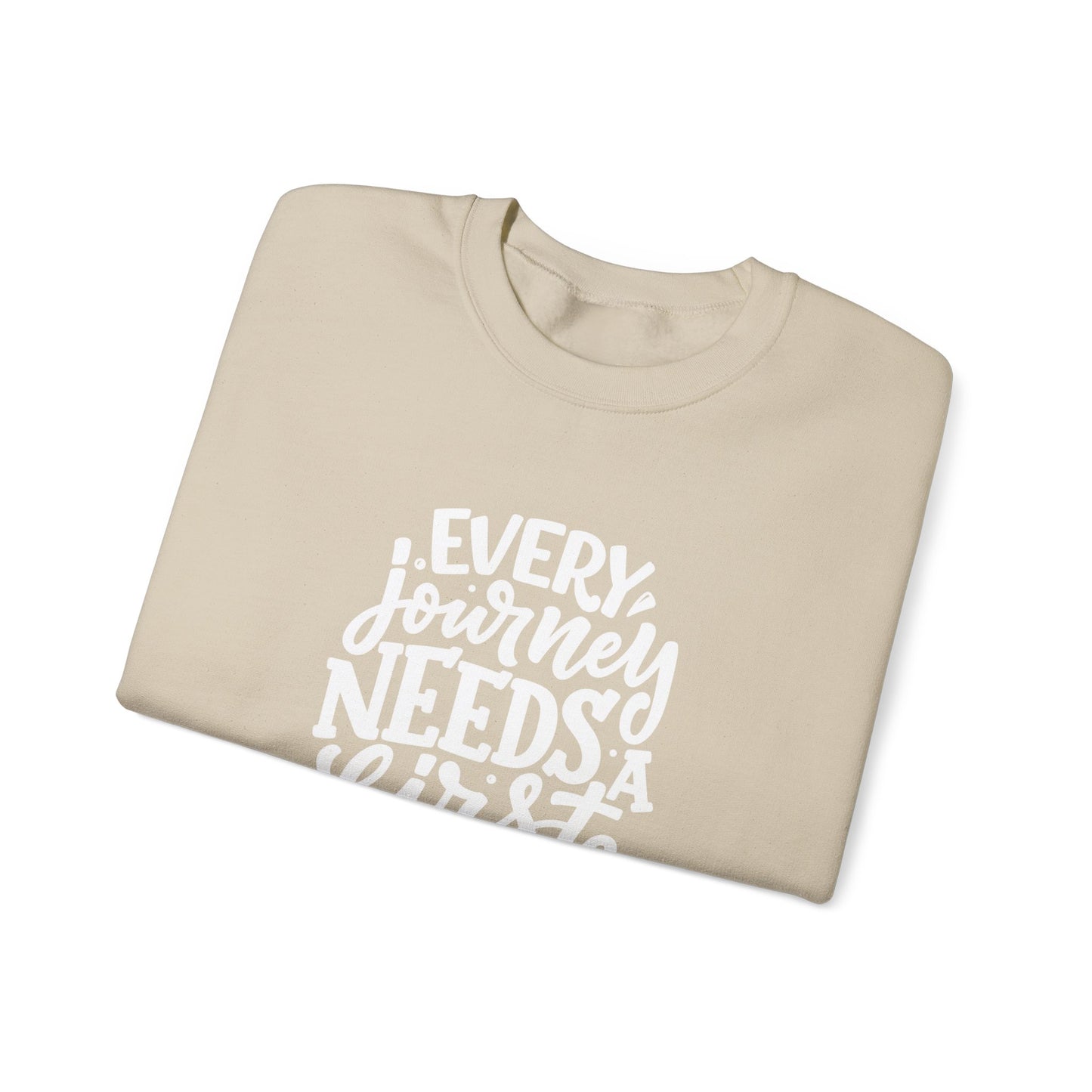 Every Journey Needs First Step Unisex Heavy Blend™ Crewneck Sweatshirt