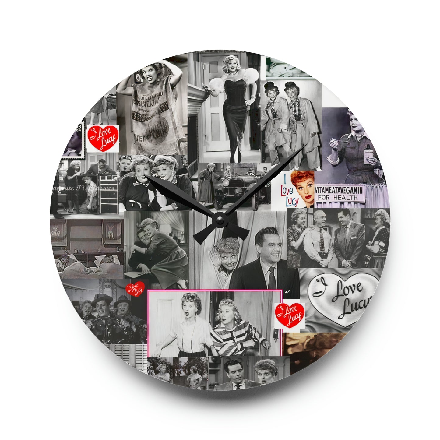 I Love Lucy Art | Acrylic Wall Clock | TV Classic | Gift