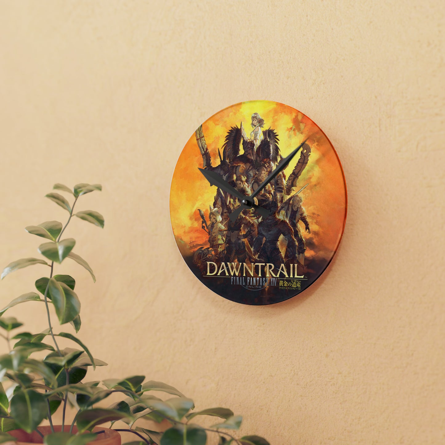 Final Fantasy XIV Dawntrail Acrylic Wall Clock | Game Gift | Franchise