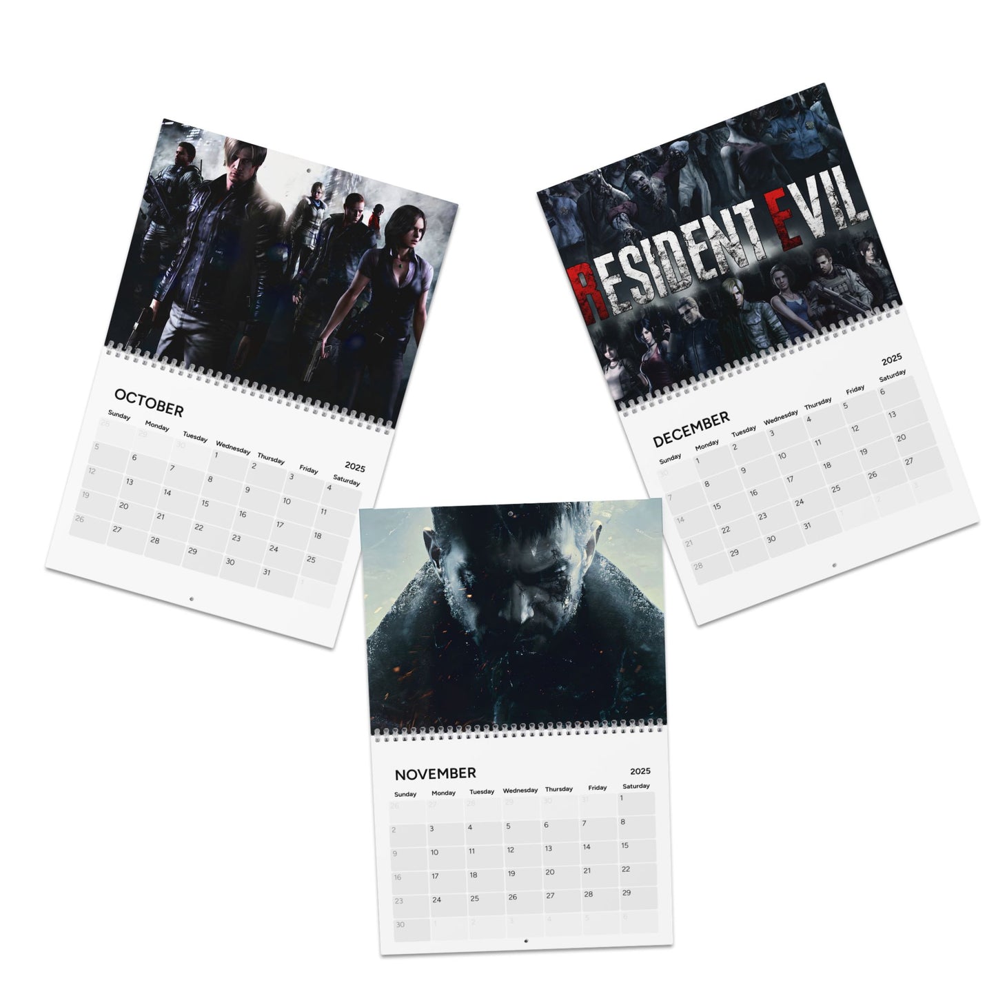 Resident Evil Franchise 2025 Wall Calendar, Video Game Calendar, Gamer Gift, Geek Decor, Horror,Game Gift Fan Made Great Quality,