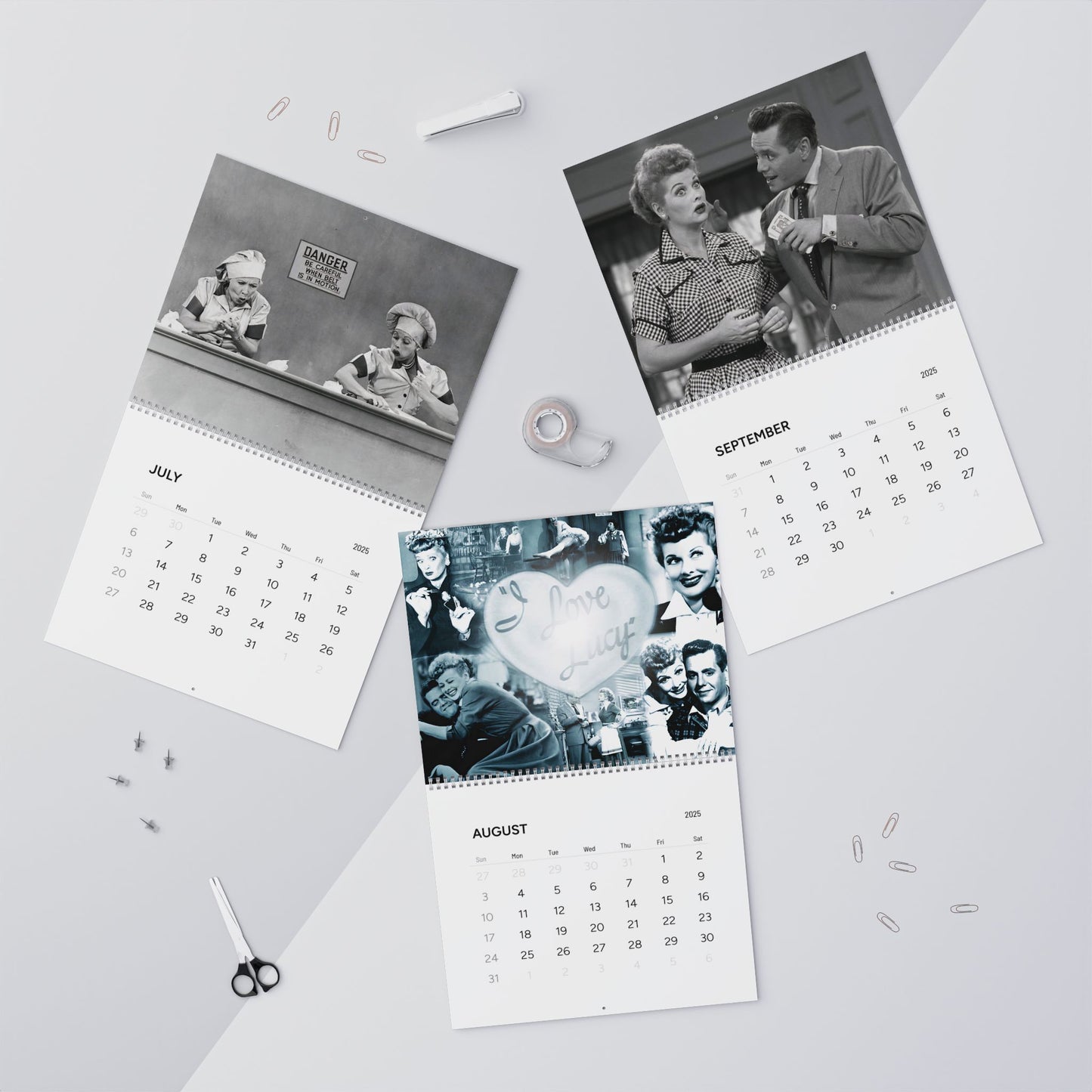 I Love Lucy 2025 Classic Design Wall Calendar | 2 Size Options 11" x 8.5" and 14" x 11.5" | TV Lover - Gift  For Fans of Lucy - Love Letter