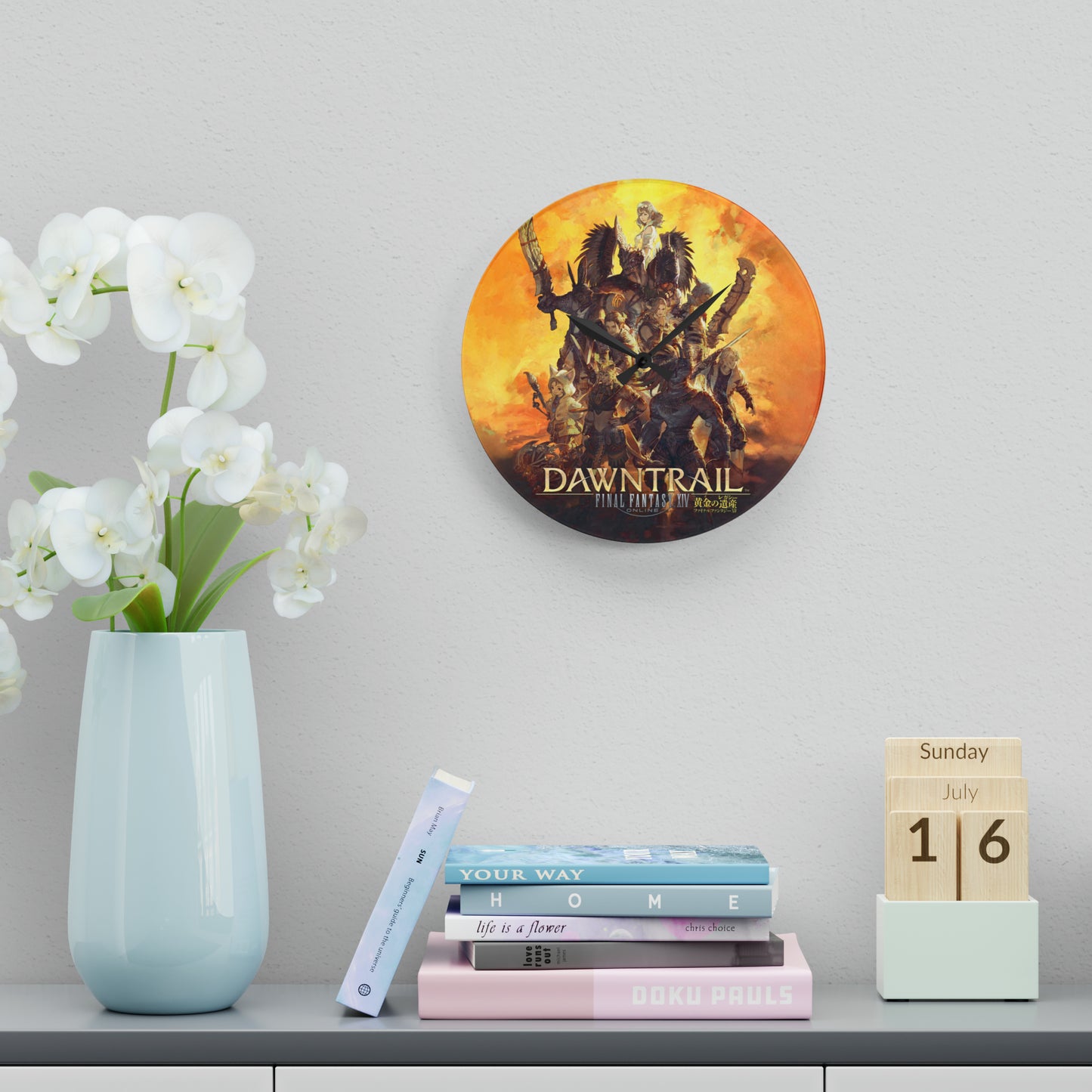 Final Fantasy XIV Dawntrail Acrylic Wall Clock | Game Gift | Franchise