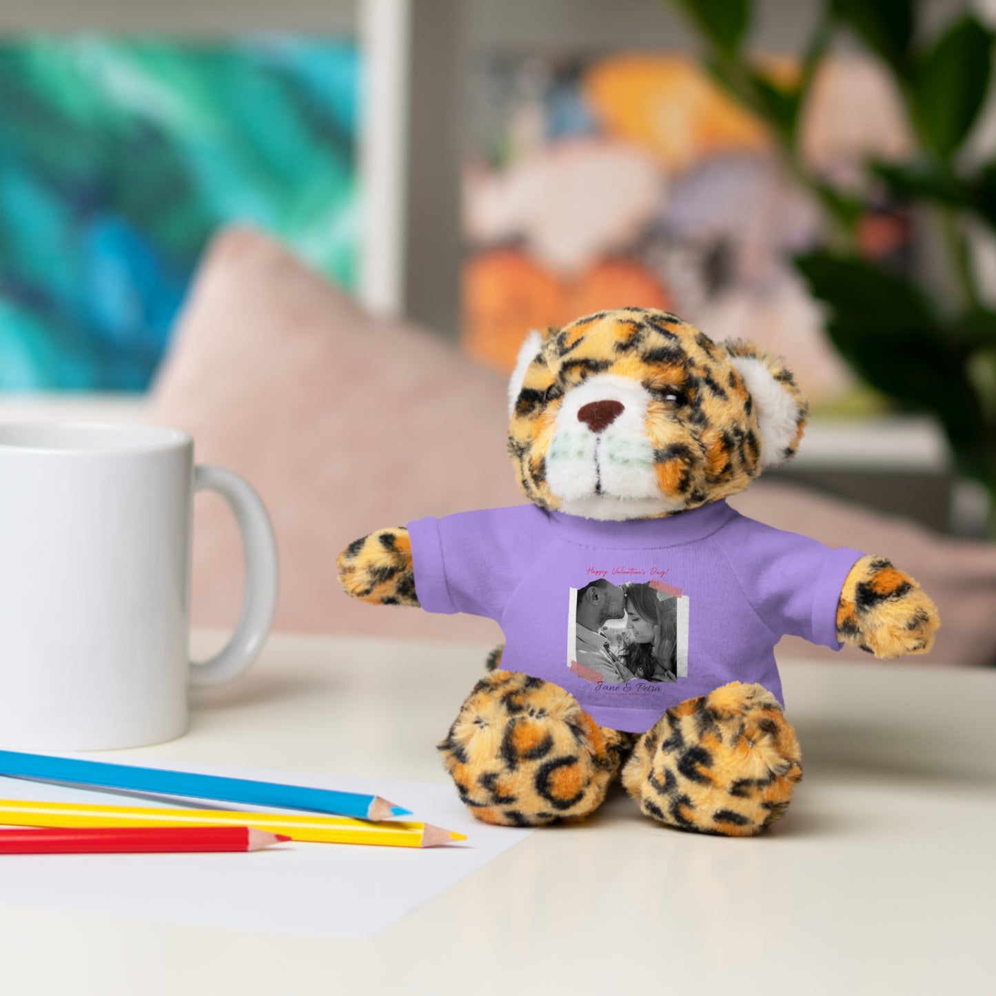 Personalize Your Name And Photo | Valentine Stuffed Animals with Tee