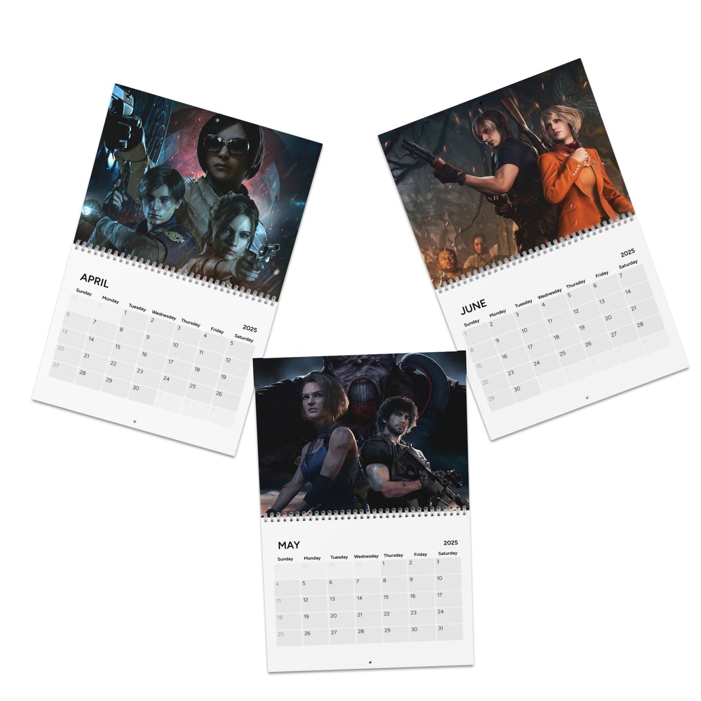 Resident Evil Franchise 2025 Wall Calendar, Video Game Calendar, Gamer Gift, Geek Decor, Horror,Game Gift Fan Made Great Quality,