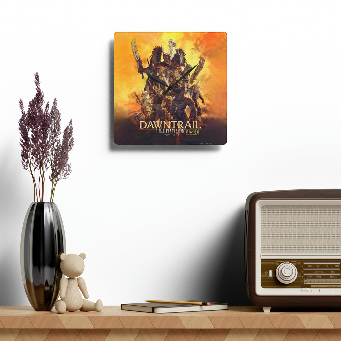 Final Fantasy XIV Dawntrail Acrylic Wall Clock | Game Gift | Franchise