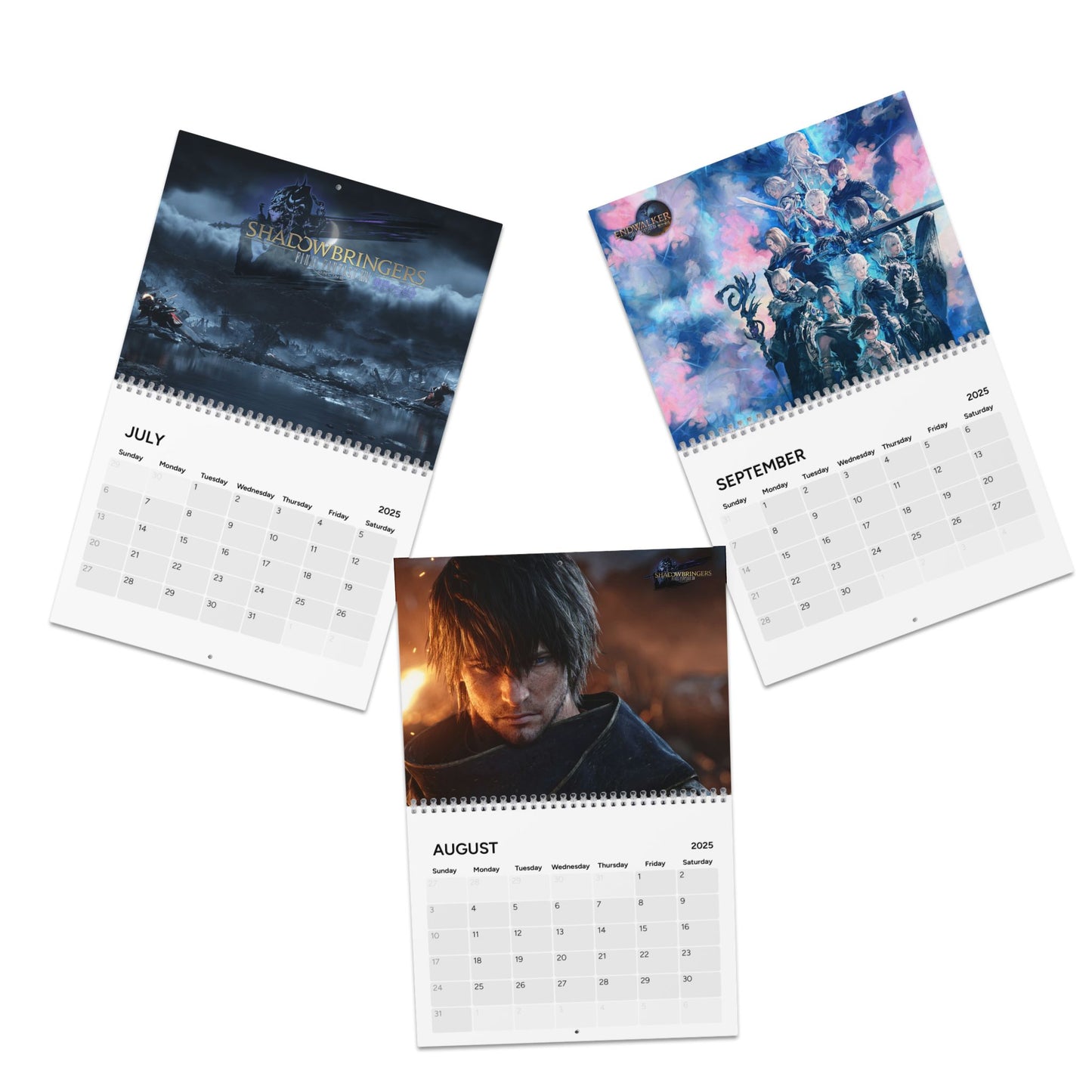 Final Fantasy XIV 2025 Calendar, Video Game Wall Calendars, Gaming Calendar, Fantasy Art Prints, Gamer Gifts