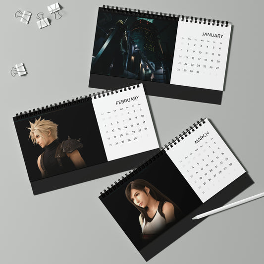 Final Fantasy VII Remake Desktop Calendar (2024 grid)