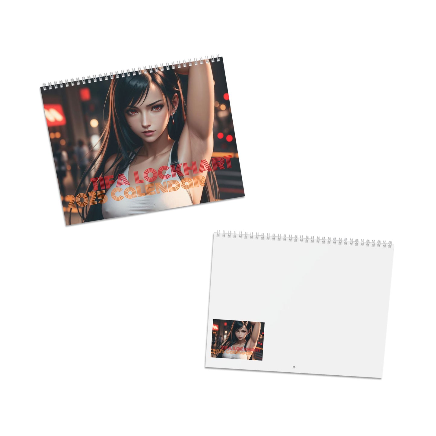 Tifa Lockhart Wall Calendar 2025, Final Fantasy VII Calendar, I Love Tifa Art, Gamer Gift, Game Room Decor, Monthly Planner