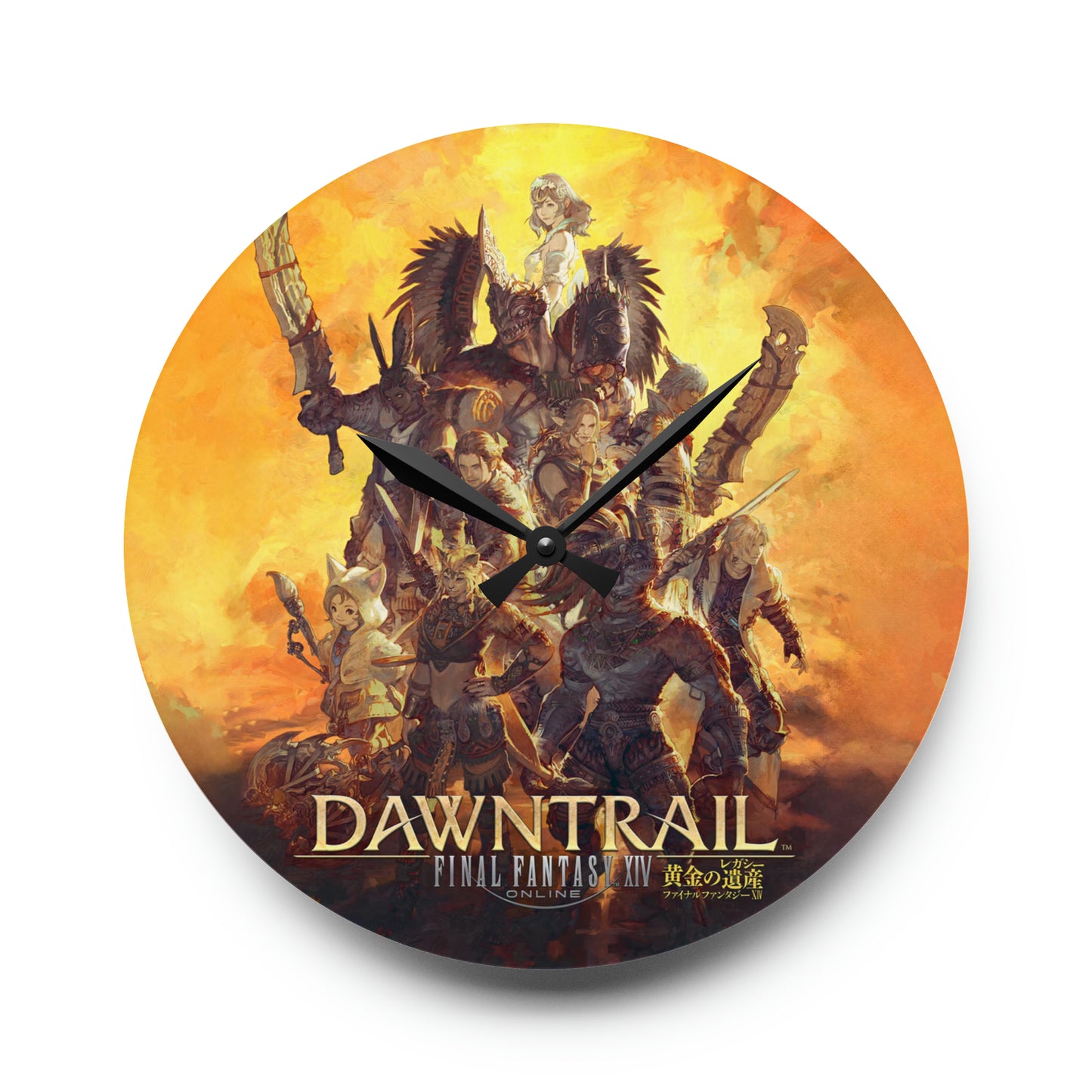 Final Fantasy XIV Dawntrail Acrylic Wall Clock | Game Gift | Franchise