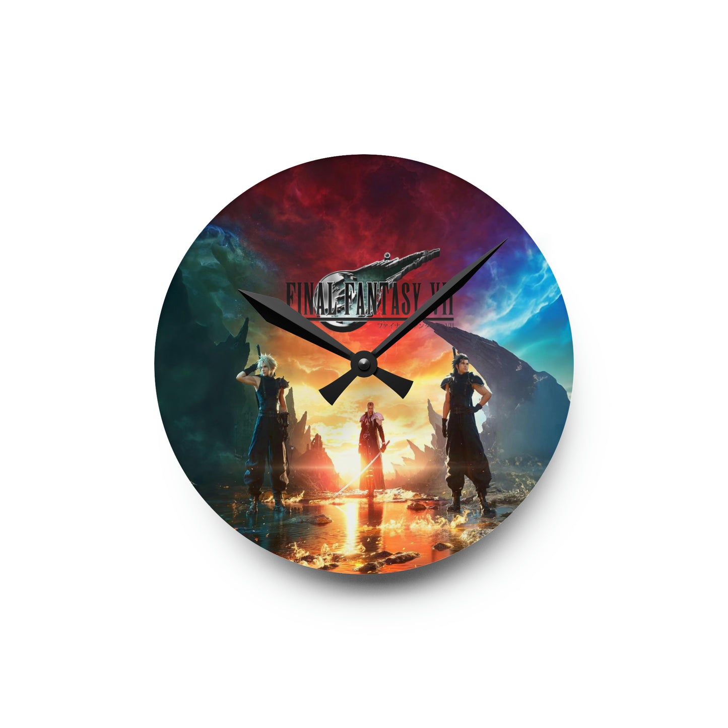 Final Fantasy VII Remake Rebirth | Acrylic Wall Clock | Game Gift | Franchise Art