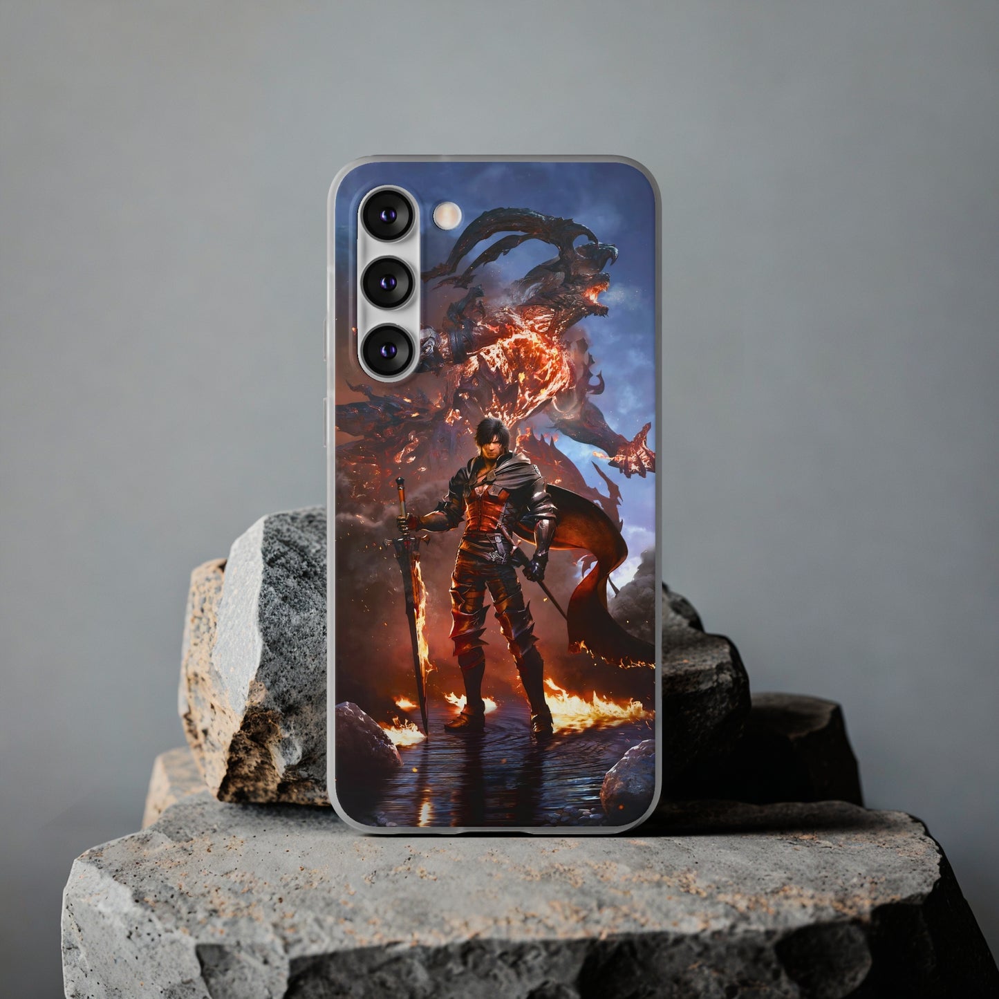 Final Fantasy XVI Clive Rosfield | Flexible Phone Case | Iphone 11-14 Pro Max | Samsung 21-23 Ultra | Gift Packages Choice