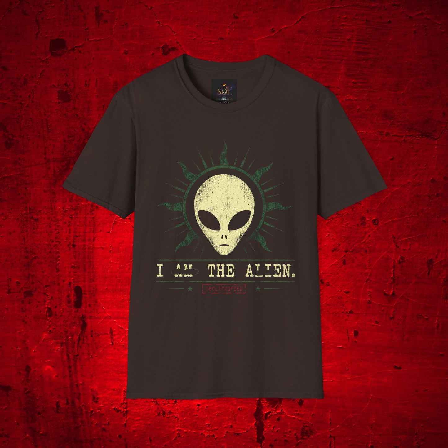 Alien Sayings T-Shirt — "Just write about this design after I am alien" Graphic Tee