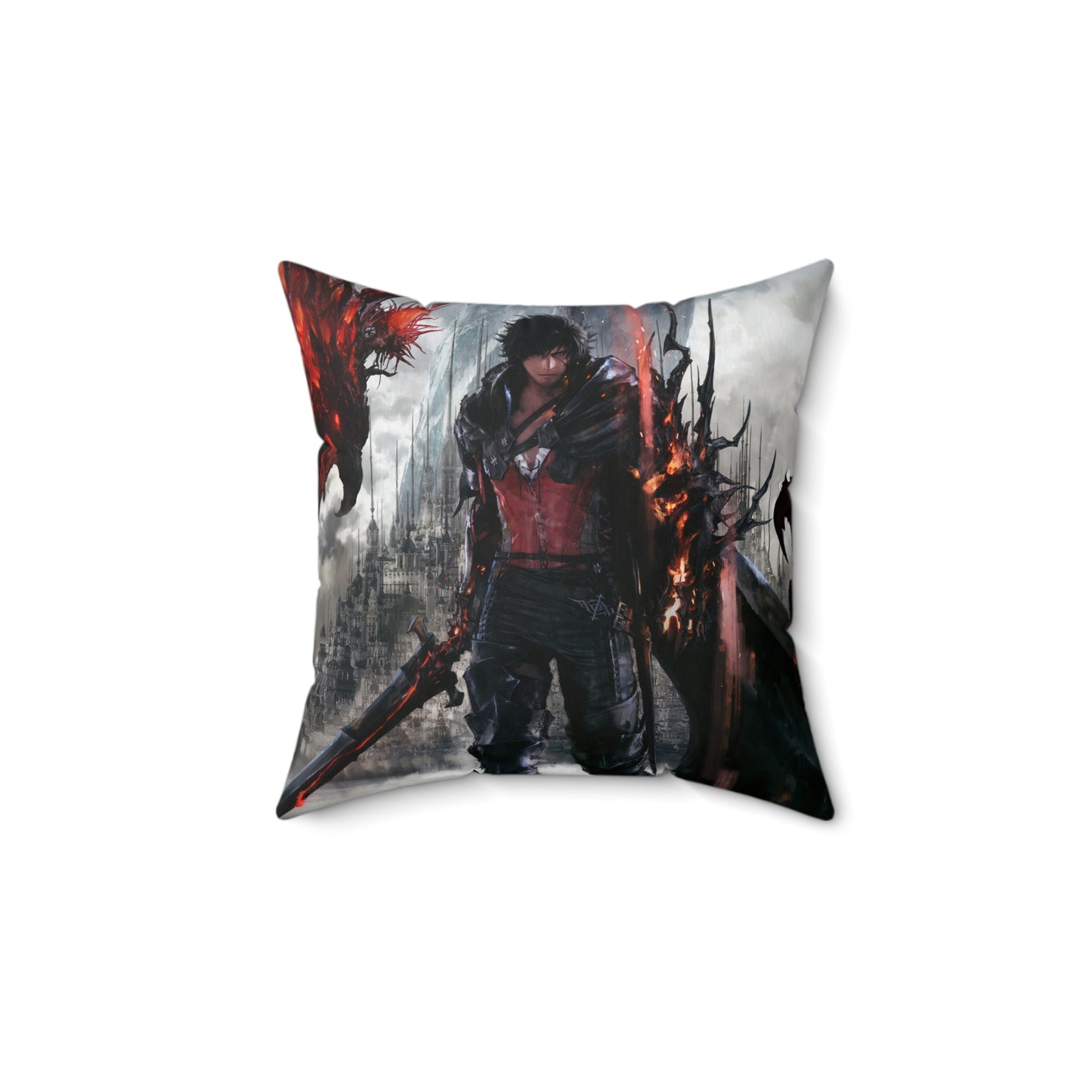 Final Fantasy XVI Clive Rosfield Spun Polyester Square Pillow