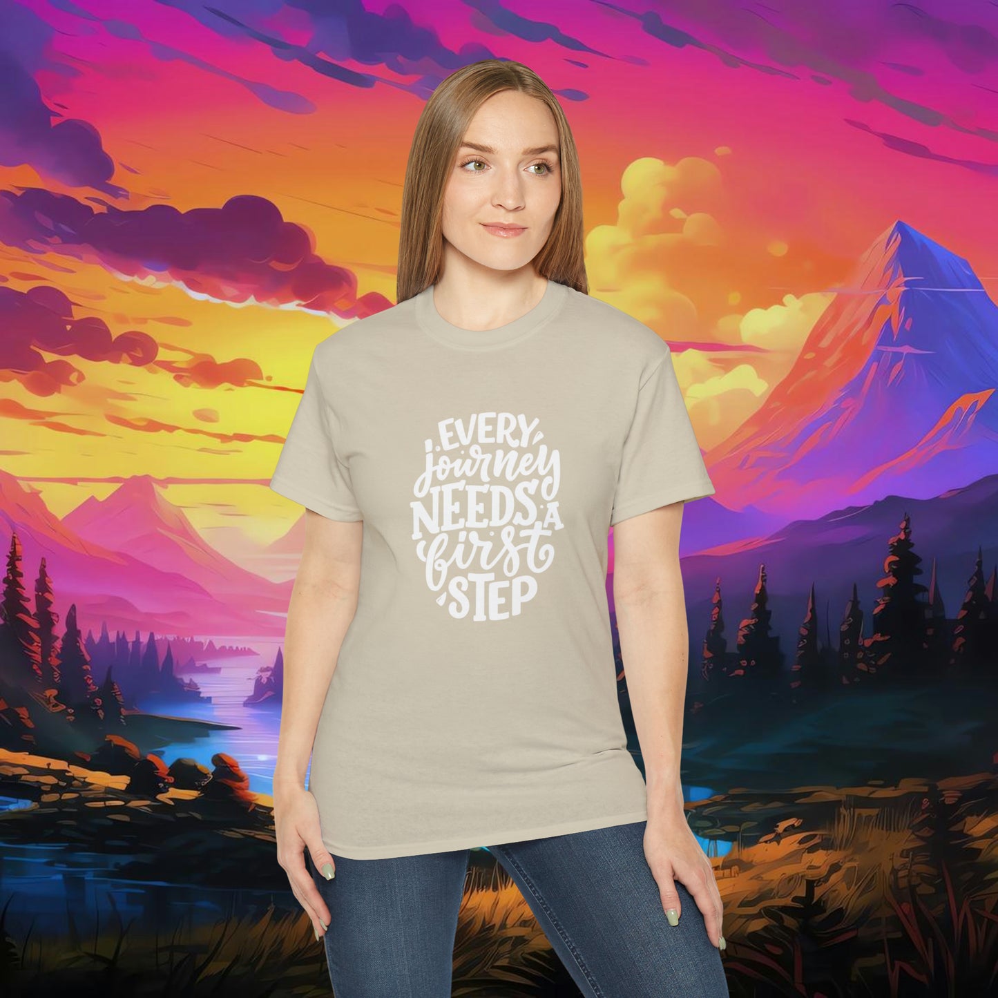 Every Journey Need First Step Unisex Ultra Cotton Tee