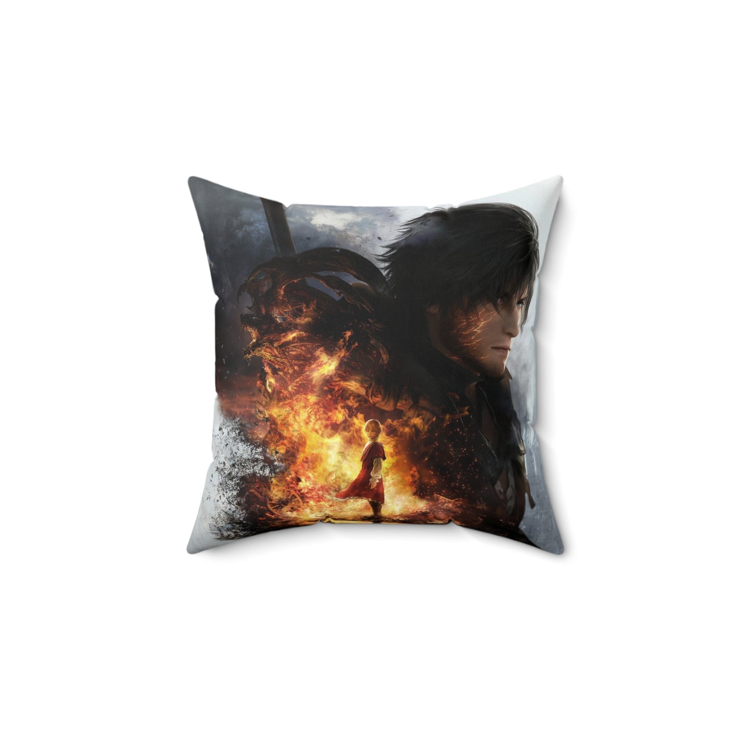 Final Fantasy XVI Art Spun Polyester Square Pillow