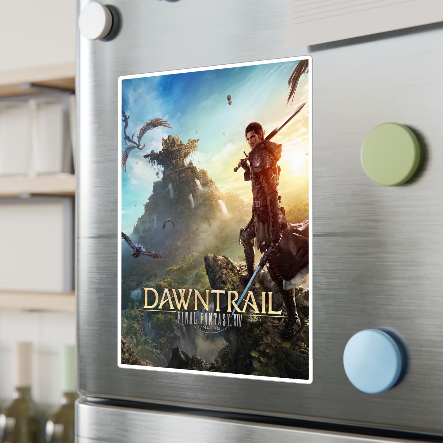 Final Fantasy XIV Dawntrail Expansion Kiss-Cut Vinyl Decals | Games Stickers