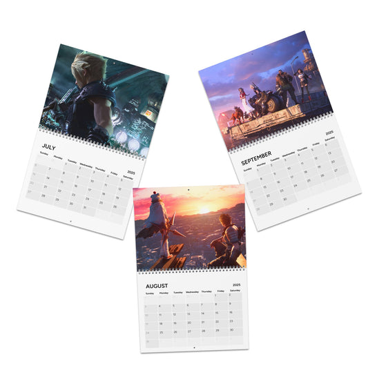 Final Fantasy VII Remake | Rebirth 2025 Wall Calendar, Video Game Calendar, Gaming Gift, Geek Decor, Gamer Present, Fantasy Art Organizer