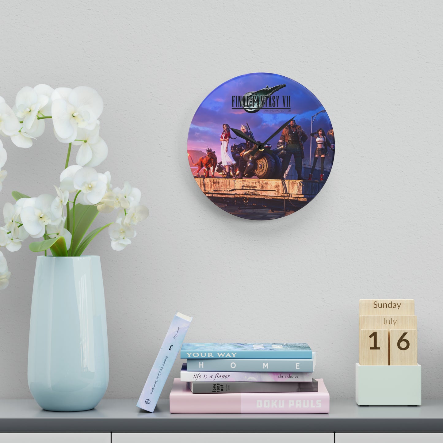 Final Fantasy VII Remake Rebirth | Acrylic Wall Clock | Game Gift | Franchise Art