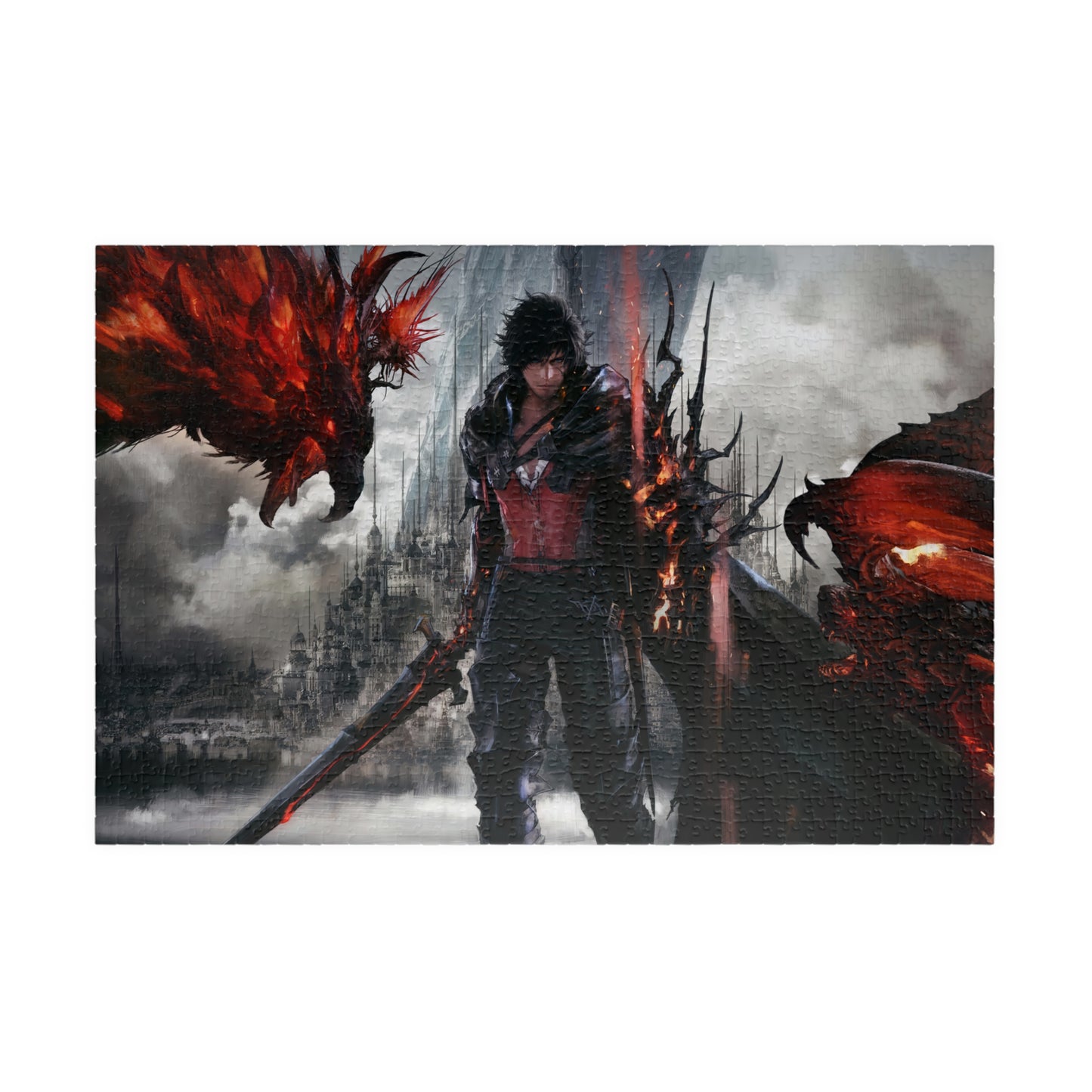 Final Fantasy XVI Jigsaw Puzzle (252, 520, 1014-piece) Game | Gamer Gift | Clive Poster Art