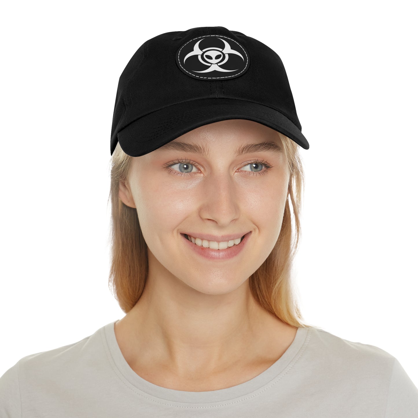 Skinwalker Ranch Alien UAP Hat with Leather Patch (Round)