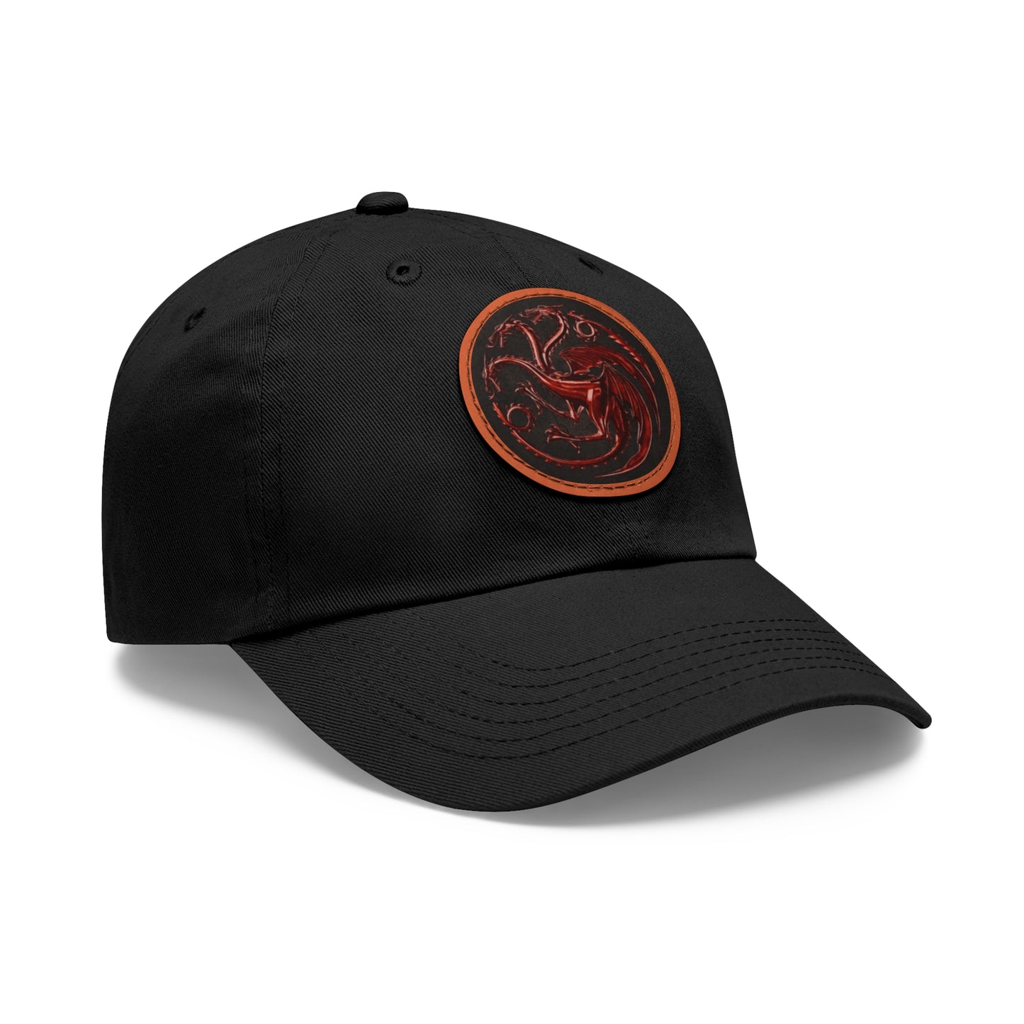 House Of The Dragon Hat with Leather Patch (Round)