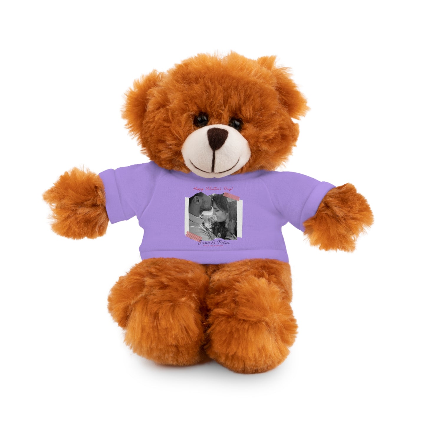 Personalize Your Name And Photo | Valentine Stuffed Animals with Tee