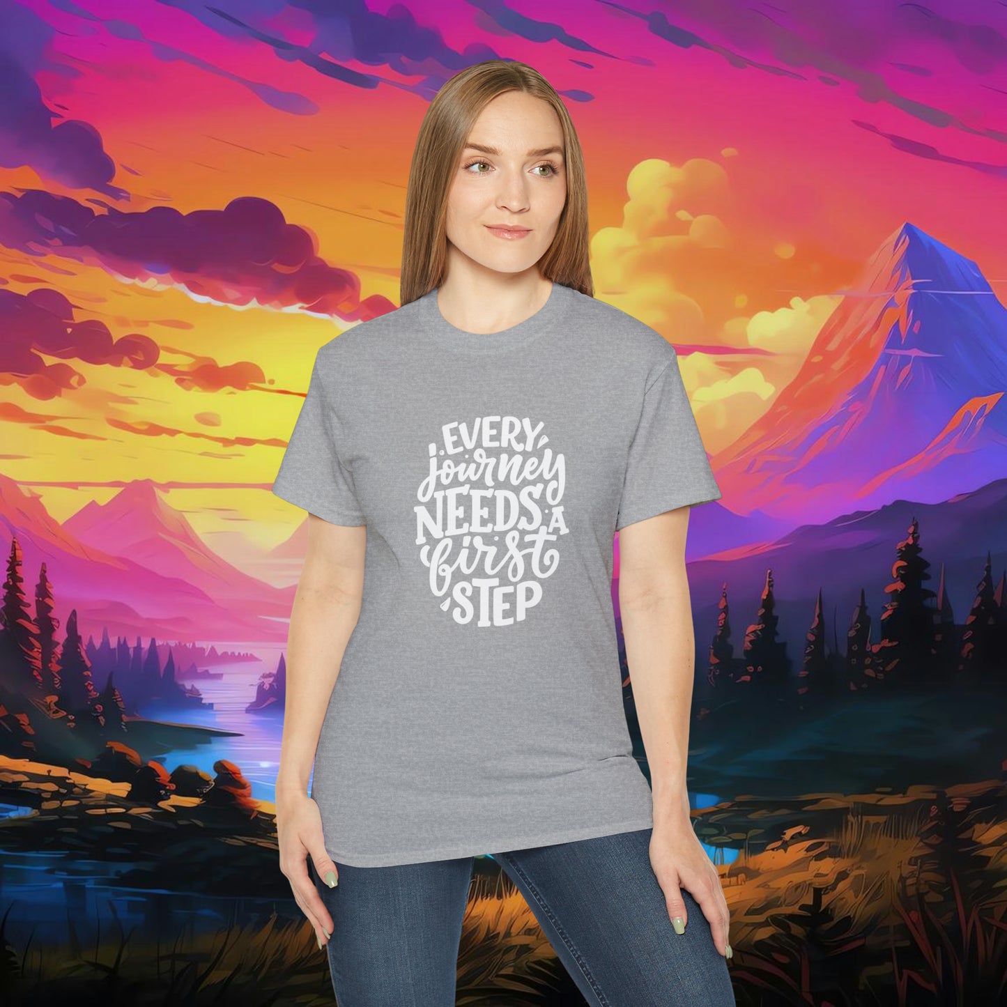 Every Journey Need First Step Unisex Ultra Cotton Tee