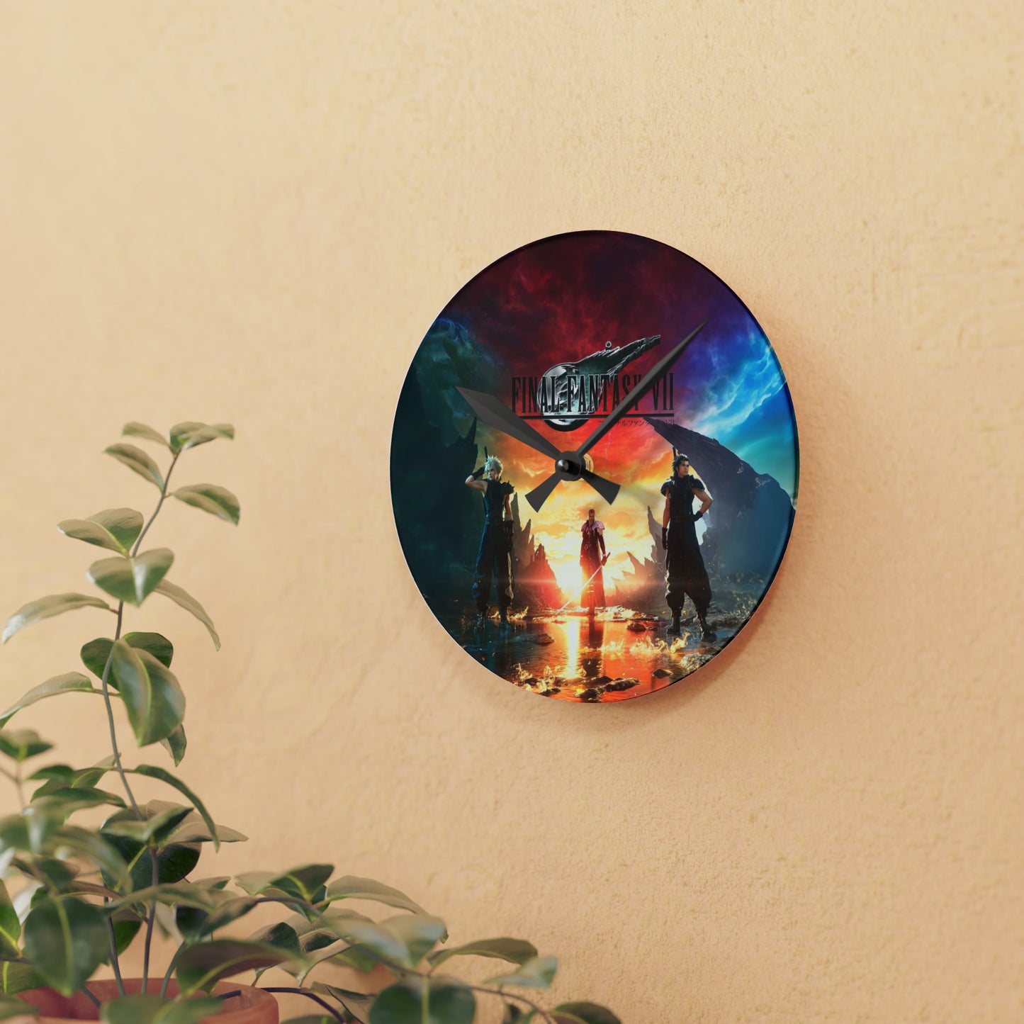 Final Fantasy VII Remake Rebirth | Acrylic Wall Clock | Game Gift | Franchise Art