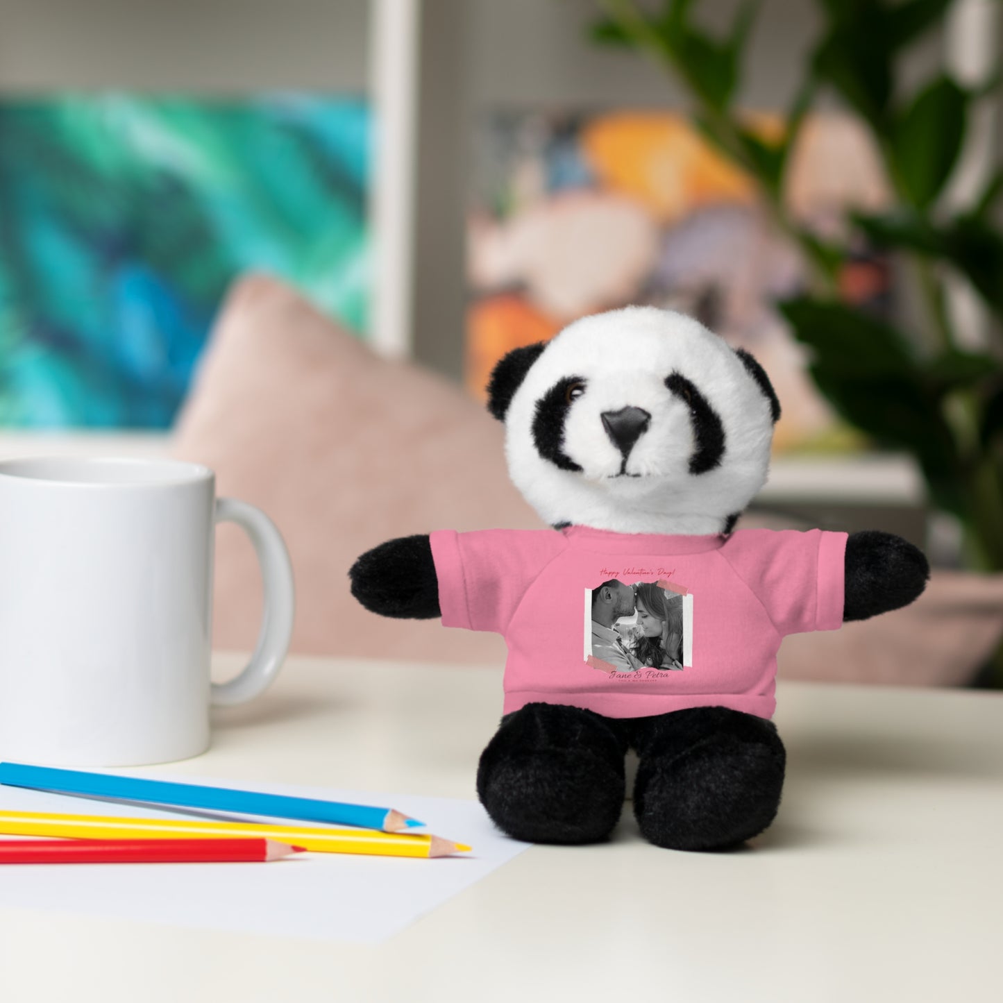 Personalize Your Name And Photo | Valentine Stuffed Animals with Tee